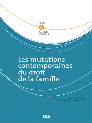 cover image of Les mutations contemporaines du droit de la famille